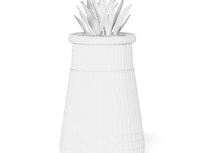 Plant 3D Model in Large Modern Pot 3D model purchase