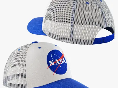 decorative set white NASA 3D model