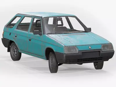 Skoda - Forman Low-poly 3D model