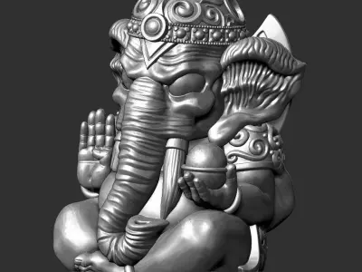ganesha statue of god 3D print model