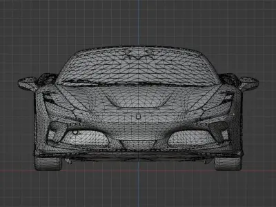 2021 Ferrari F8 tributo spider 3D model