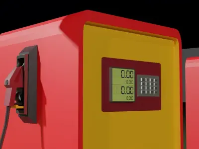 The Filling Station 01 Low-poly 3D model