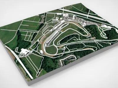 Motor racing circuit Brands Hatch Kent England 3D model