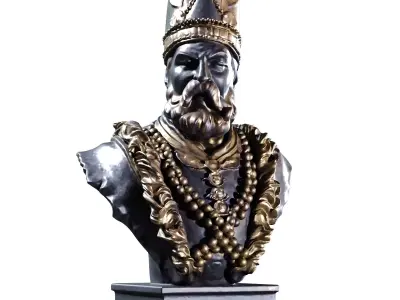 Nader Shah Afshar 3D sculpture iran king 755 printable STL 3D model
