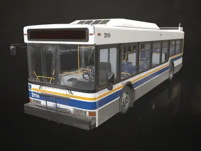 City Bus V1 Low-poly 3D model