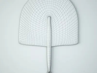 African Handwoven Fan 13 3D model