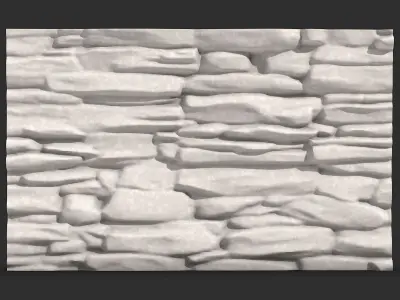 Stone Wall Panel Tileable Asset 3D print model