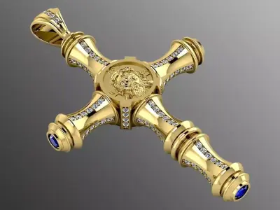 Pendant od 5 cross 3D print model