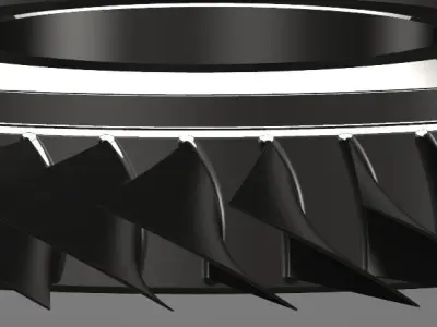 A blisk Low-poly 3D model