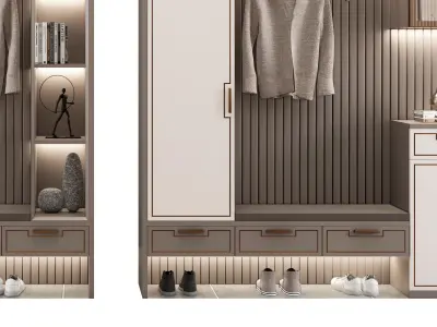 New Chinese shoe style cabinet 3D model