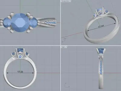 ring woman  3D print model 112