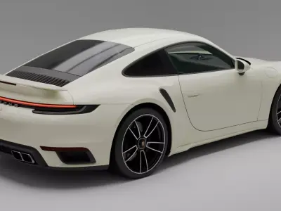 porsche 911 turbo S Low-poly 3D model