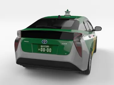 Japanese Taxi MusenTokyo TOYOTA Prius2016 3D model