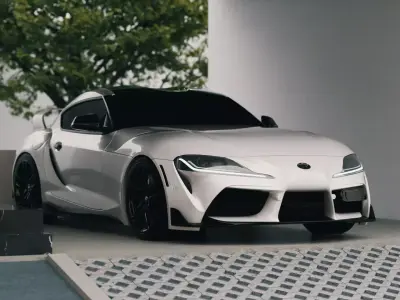 Exterior Car Scene 3D Model 3D model