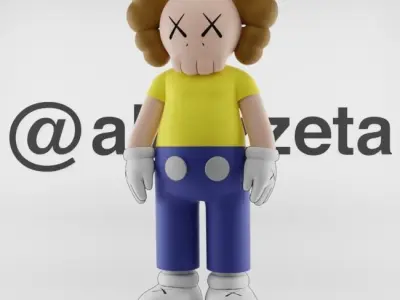 Kaws Morty Smith Textured Low-poly 3D model