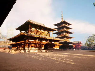 Japanese Temple Pack 3D model