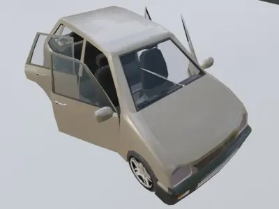 Car with interier 3D model
