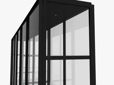 porro ex libris glass cabinet 3D model