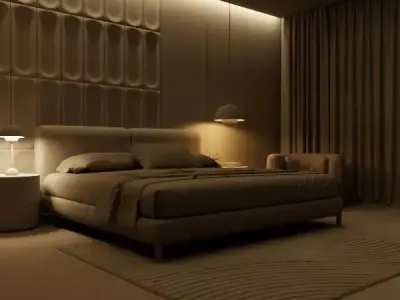 Luxury Sunset Harmony Bedroom 3D model