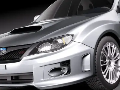 Subaru Impreza WRX STi sedan 2011 VRAY 3D model