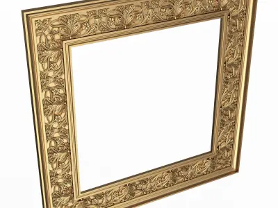 Classic Frame and Mirror 079 Low-poly 3D model
