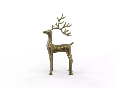 Stylized Reindeer Sculptures - Christmas Decor 3D print model