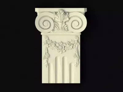 carved pilaster 3D model get