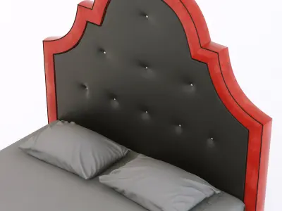 modern bed 3D model buy