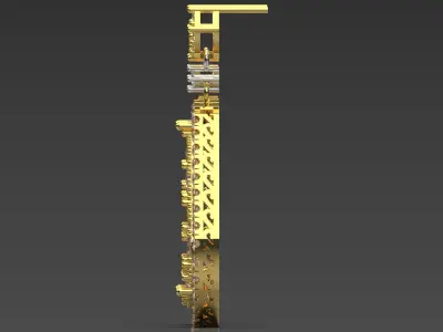 luxury jewelry STL 3D earring je0011 3D print model