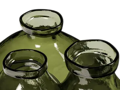 Zara Home Green Glass Vases  3D model