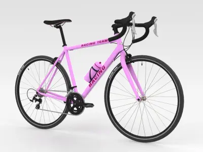 Racing Bicycle - Pink 3D model