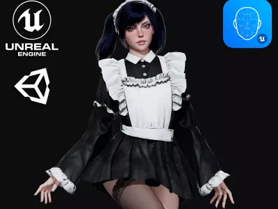 Maid - Game Ready Low-poly 3D model
