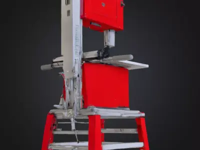Einhell Wood Band Saw High-Quality 3D Printable Model Low-poly 3D model