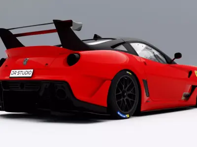 Ferrari 599XX Evolution 2011 Low-poly 3D model
