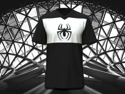 Plain Sports V-Neck T-Shirt 3D model