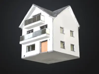 Modern twostory luxury villa  FBX OBJ 3mf texture 3D model