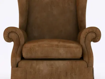 sinatra leather armchair 3D model