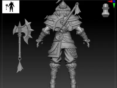 Ancient people warrior soldiers east 3D model