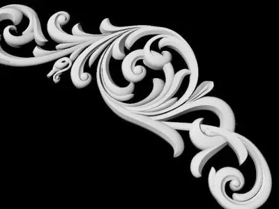 Central decor ornament for furniture 3D model 487