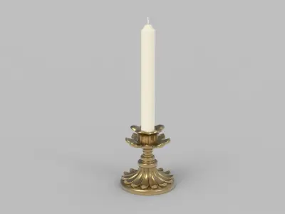 Candlestick - Candle 2 3D model