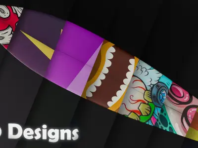 Surfing board 3D model