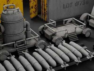 7 IN 1 Storage Built 3D Model Low-poly 3D model