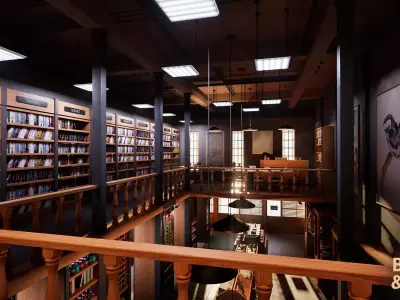 Modular Stationer Environment Low-poly 3D model