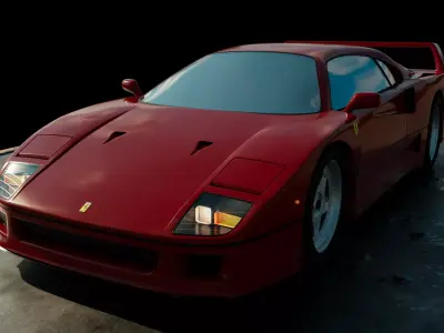 Ferrari F40 - Retro Supercar 3D model