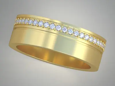 Diamond ring 0406 3D printable model 12 Free 3D print model
