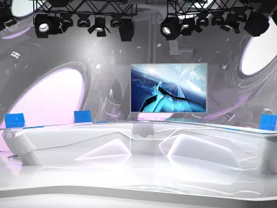 Virtual TV Studio 07 3D model