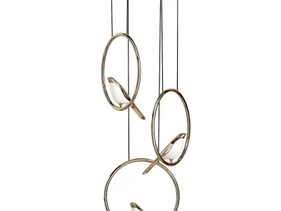 Scandinavian style pendant lamp 3D model