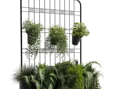 stand wall decor with shelves library and closet or showcase  3D model