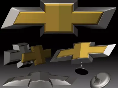 Chevrolet logo car brand for 3D printer or CNC router 3D print model