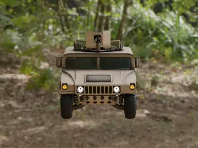 HMMWV humvee High Mobility Multipurpose Wheeled Vehicle  GAU19 3D model